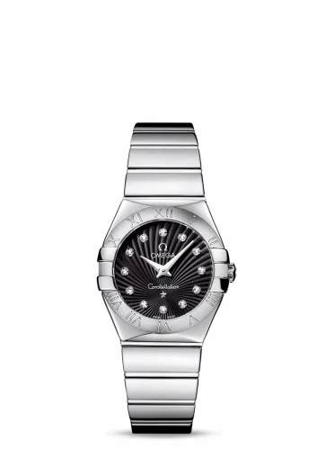 Omega Constellation Quartz 27 Polished Stainless Steel / Black Supernova 123.10.27.60.51.002 (12310276051002)